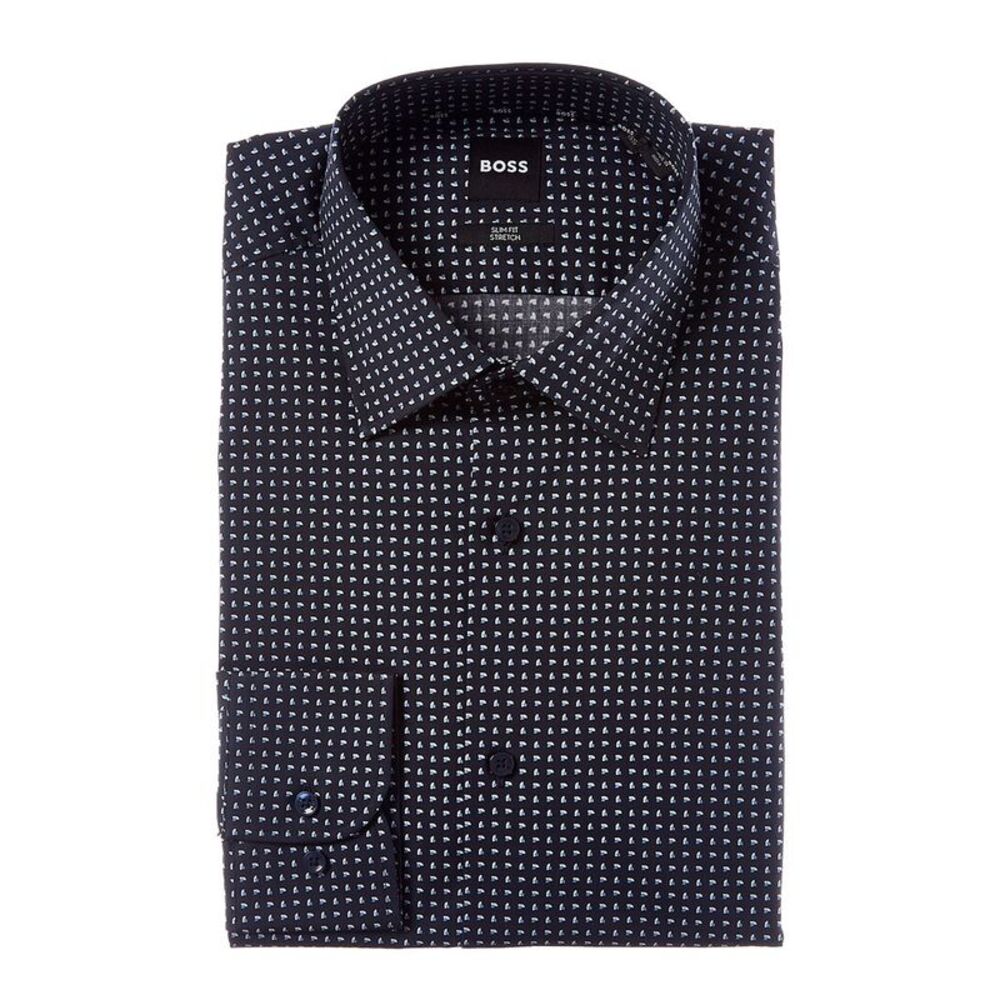 Boss Hugo Boss Mens  Hank Kent Shirt, Blue